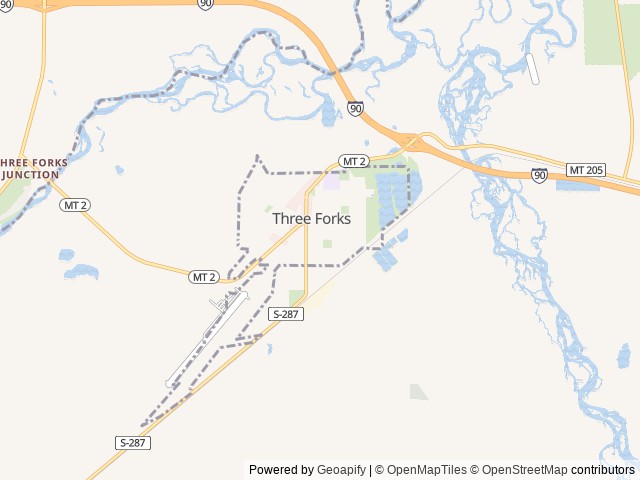 Map for Arctic Fox 29-5T  w/Washer/Dryer Delivery & Setup near Three Forks, MT