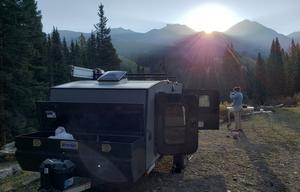 Off-Grid Teardrop Trailer Camper with Rooftop Tent