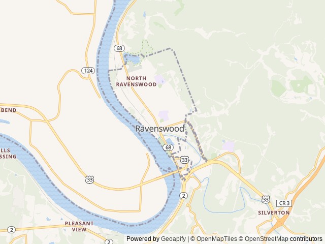 Map for 2008 Southwind 32VS near Ravenswood, OH