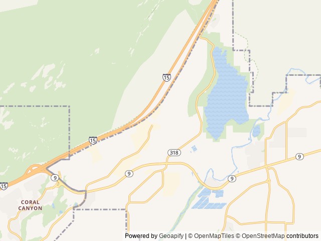 Map for Dave and Connie's RV Rental near Hurricane, UT