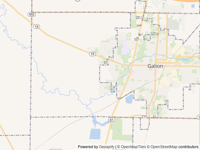 Map for 2018 Jayco Redhawk 31XL near Galion, OH