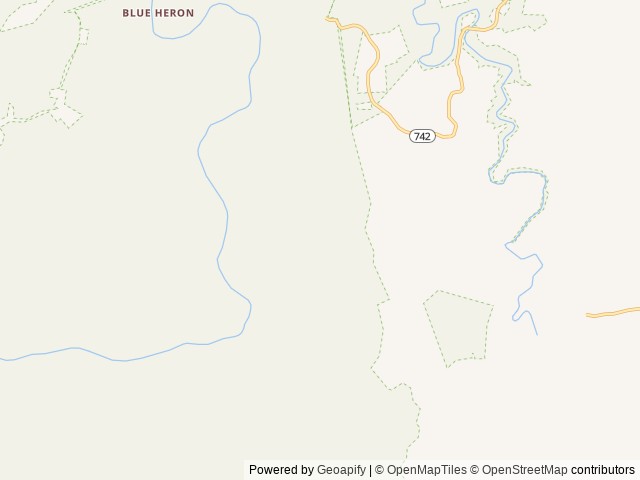 Map of Bear Creek Campground - Ky location at Oneida, TN, United States