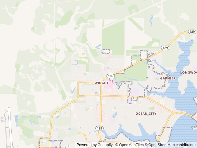 Map of Forest Grove RV Park location at Ft Walton Beach, FL, United States