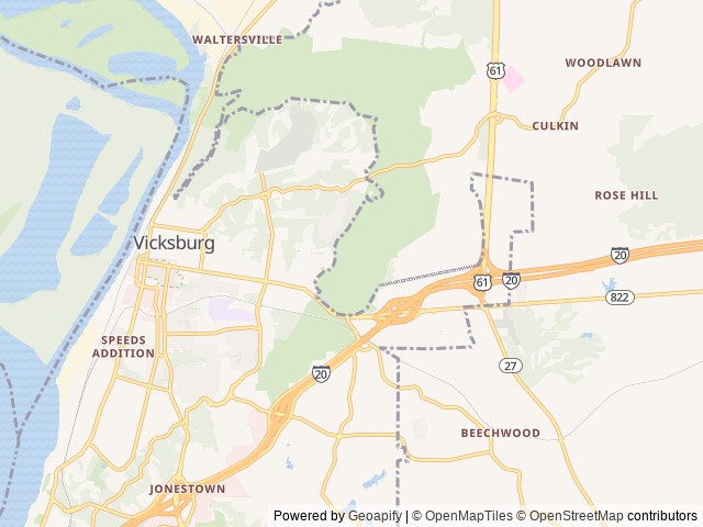 Map of McAuley's Family Campground location at Adrian, PA, United States