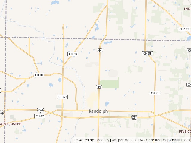Map of Friendship Acres Park Inc location at Navarre, OH, United States