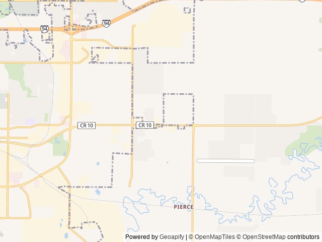 Map of Hillcrest Acres RV Park location at Bismarck, ND, United States