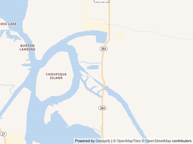 Map of Big Lake RV Park location at Lake Charles, LA, United States