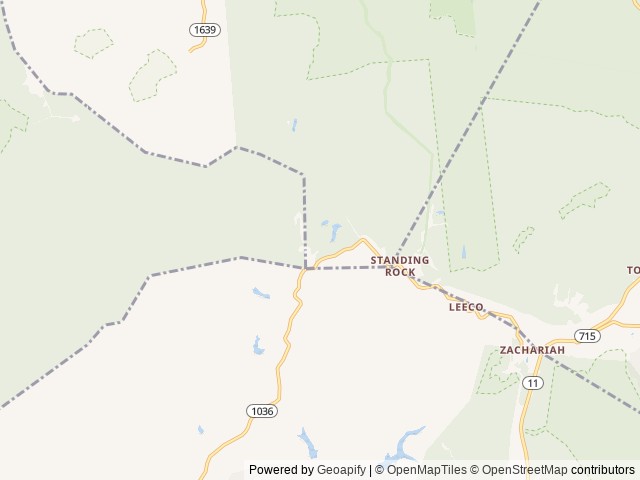 Map of Ryders Ranch Campground location at Leeco, KY, United States