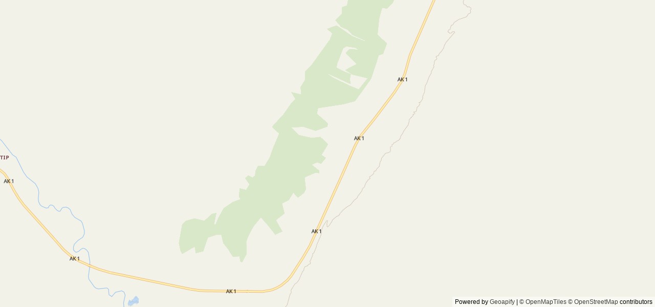 Map of Bertha Creek Campground location at Girdwood, AK, United States