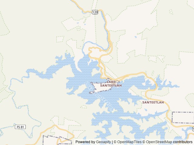 Map of Cheoah Point Campground location at Robbinsvillle, NC, United States