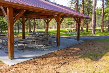 Larry Creek Group Camp Pavillion Tables