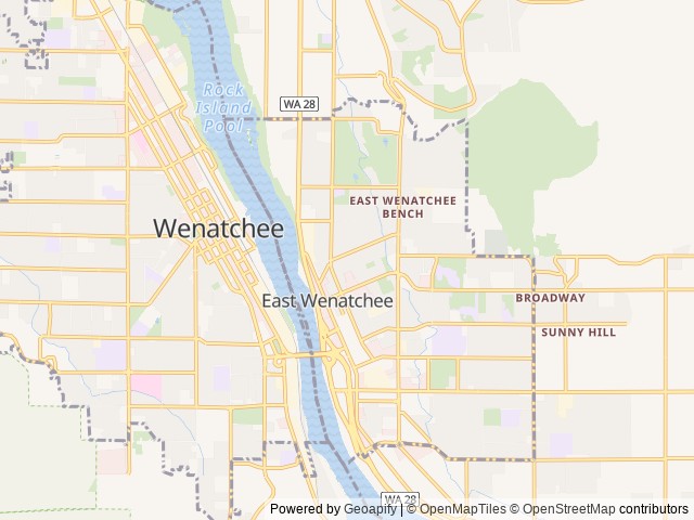 Map for 2021 Prime Time RV Tracer 260BHSLE near East Wenatchee, WA