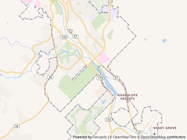 Map of Kerrville - Schreiner Park location at Mountain Home, TX, United States