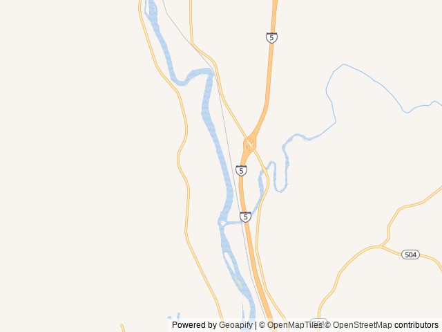 Map of Toutle River RV Resort location at Castle Rock, WA, United States