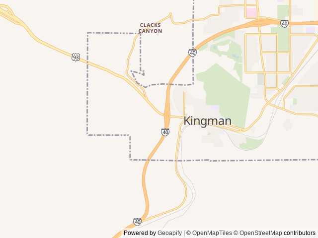 Map of Mohave County Fairgrounds location at Kingman, AZ, United States