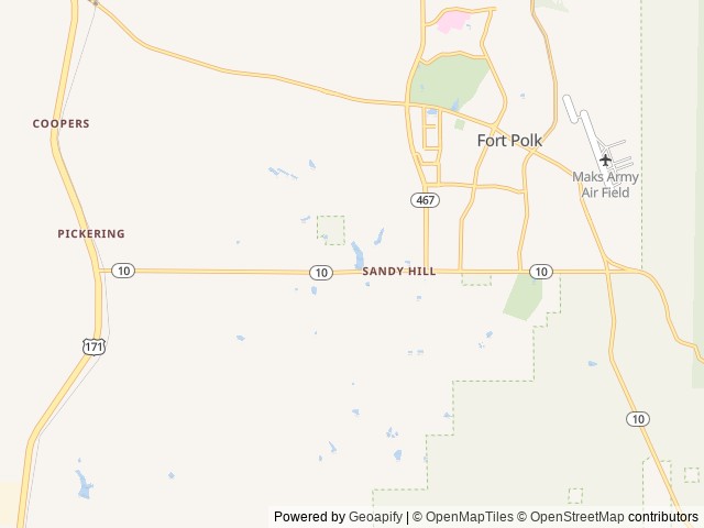 Map of RV Park Place LLC location at Leesville, LA, United States