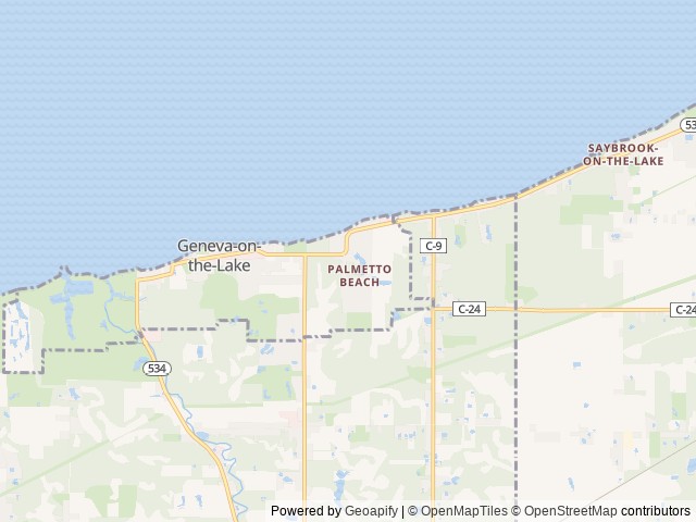 Map of Sun Retreats Geneva on the Lake location at Lake, OH, United States