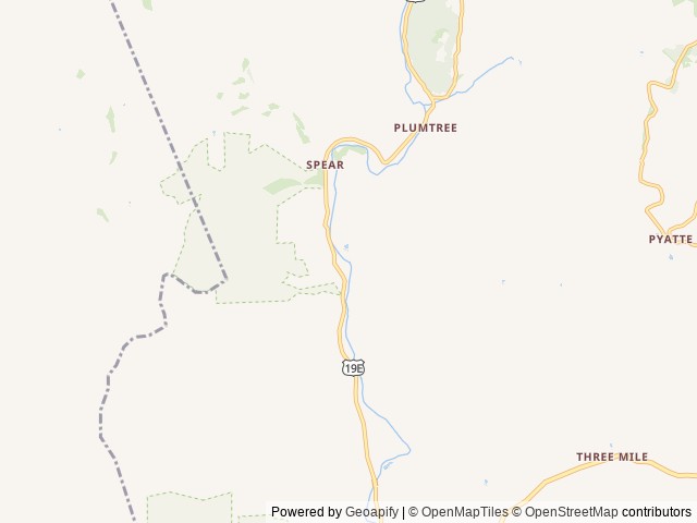 Map of Buck Hill Campground location at Newland, NC, United States