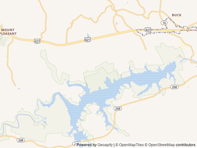 Map of Fort Hamby Park location at Wilkesboro, NC, United States