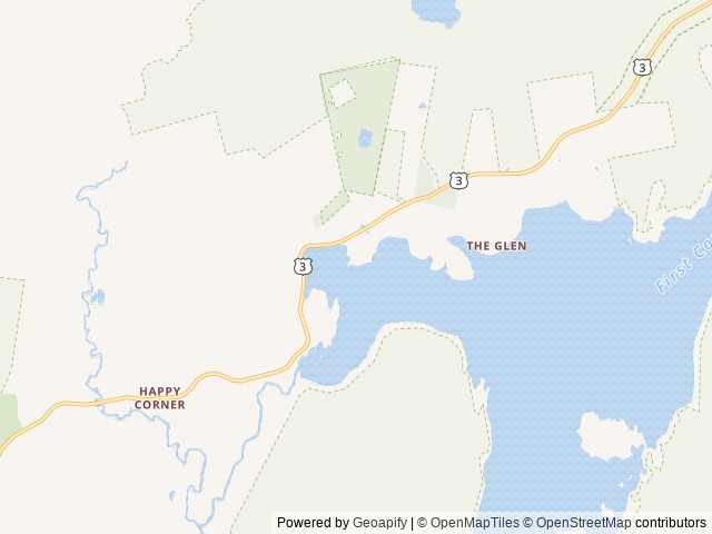 Map of Ramblewood Cabins & Campground location at Pittsburg, NH, United States