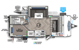 2022 Forest River RV Salem FSX 178BHSK