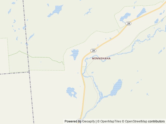 Map of Singing Waters Campground location at Old Forge, NY, United States