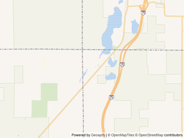 Map of Hankerds Horseshoe Lake Campground location at Frederic, MI, United States