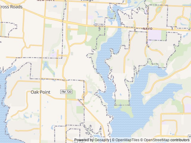 Map of Waterfront Hideaway Ranch location at Hickory Creek, TX, United States