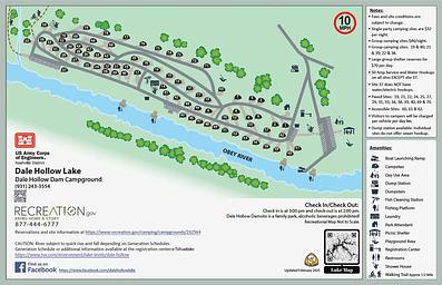 DALE HOLLOW DAMSITE CAMPGROUND MAP