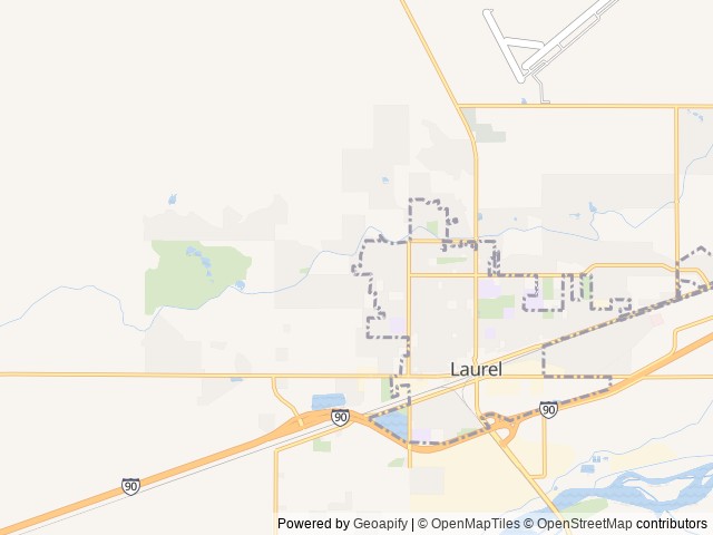 Map for Yellowstone Haven near Laurel, MT
