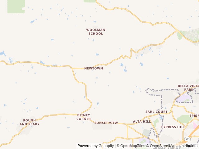 Map for Honey Pod | Couples Solar Escape '22 Rpod near Nevada City, CA