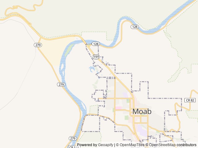 Map of Village Camp Moab location at Moab, UT, United States