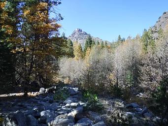 View of Sierra Buttes from Wild Plum Campground