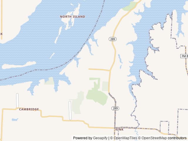 Map of Lake Texoma RV Resort location at Gordonville, TX, United States