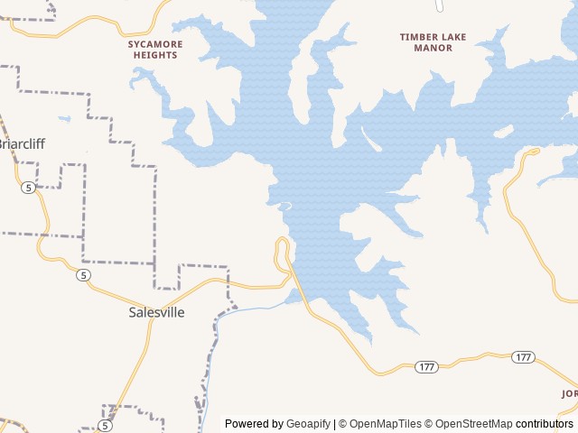 Map of Dam - Quarry location at Mountain Home, AR, United States