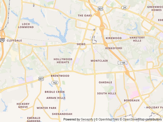 Map for 2025 Jayco Jayflight SLX 261BHS near Fayetteville, NC