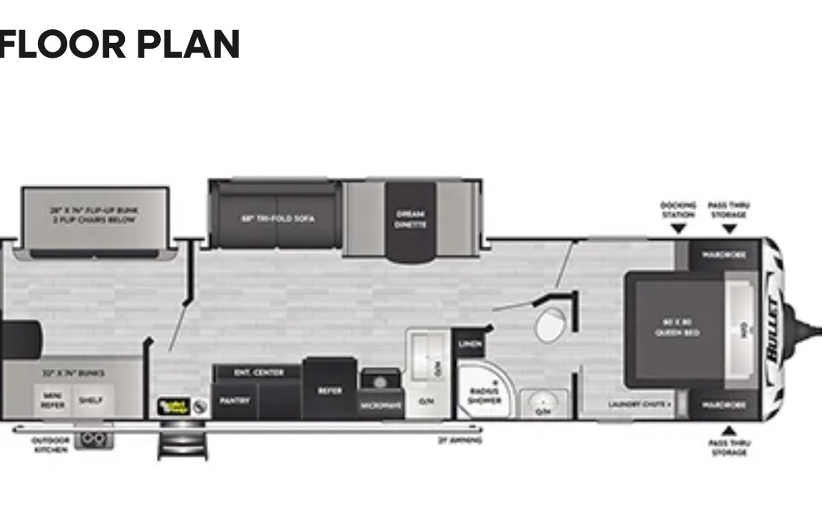 2023 Keystone Bullet w/ Bunkhouse - Sleeps up to 8