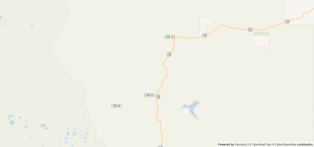 Map of Middle Fork location at Buffalo, WY, United States