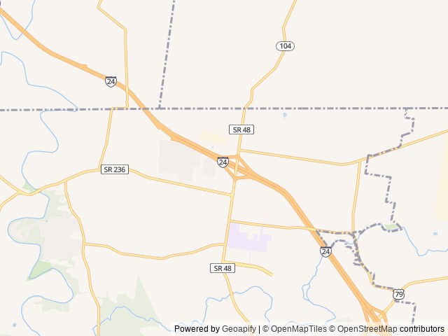 Map of Clarksville RV Resort location at Clarksville, TN, United States