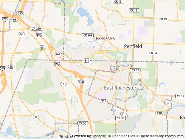 Map for 2020 Heartland North Trail 24BHS near Rochester, NY