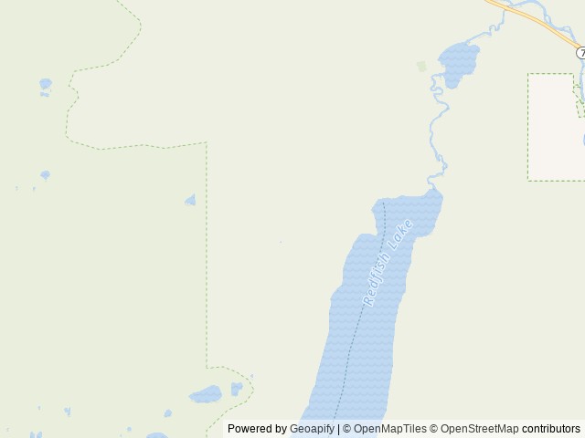 Map of Redfish Lake Lodge location at Stanley, ID, United States