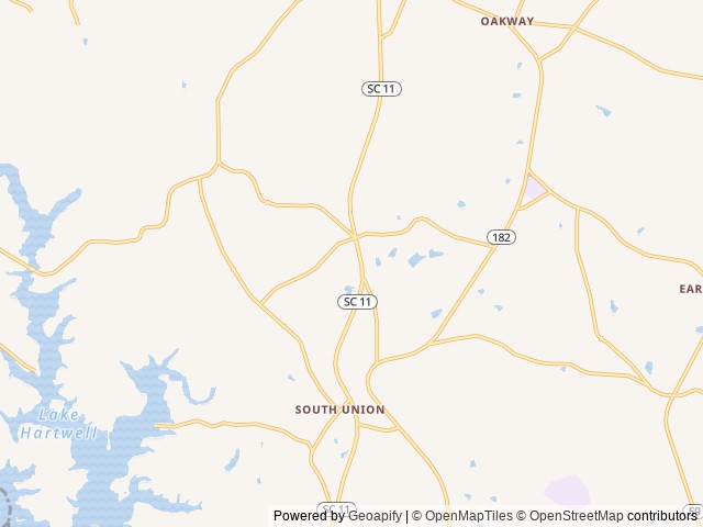 Map of Misty Lake RV Park location at Westminster, SC, United States