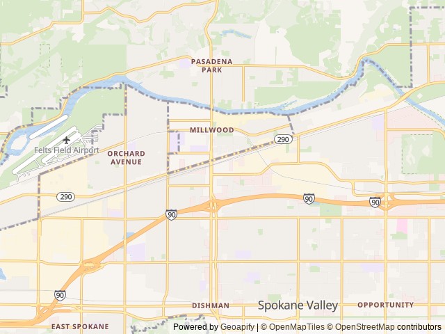 Map for Soulely Home near Spokane Valley, WA