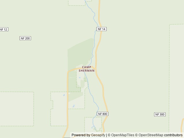 Map of Riverside Campground (Deschutes National Forest, OR) location at Sisters, OR, United States