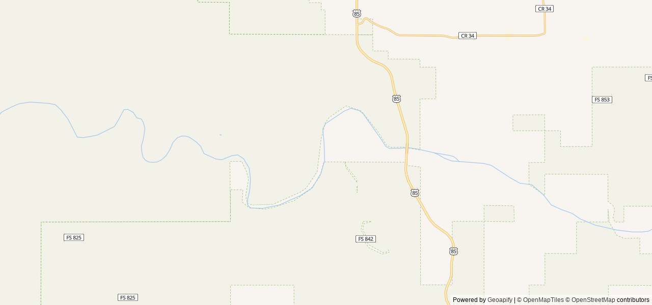 Map of Ccc Campground (ND) location at Watford City, ND, United States