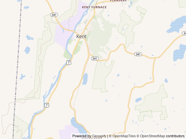 Map of Club Getaway location at Kent, CT, United States