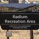 Radium Recreation Area Entry Sign
