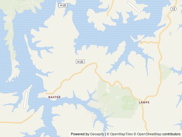 Map of Black Oak RV Park location at Lampe, MO, United States