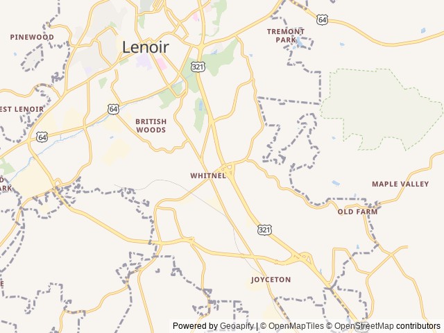 Map for Just Fun Journeys near Lenoir, NC