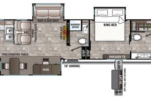 2020 Forest River 5th wheel with washer and dryer